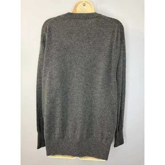 J. Crew Cashmere Relaxed Crew Neck Sweater Casual Wardrobe Grey Women's S - Picture 5 of 13